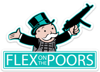 Flex On The Poors Tiffany Blue Sticker - V1