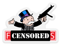Flex On The Poors Censored Clear Sticker - V1